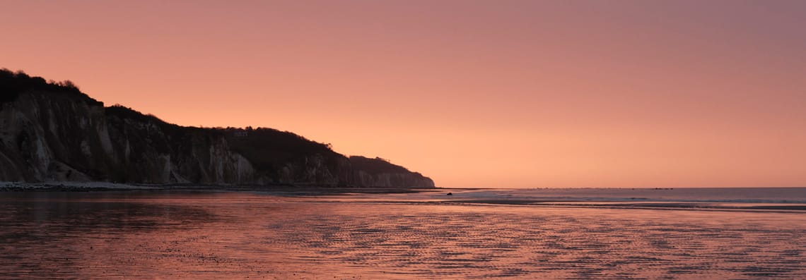Sunset in Normandy, France