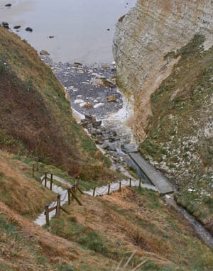 Pathway to the beach, Normandy, France